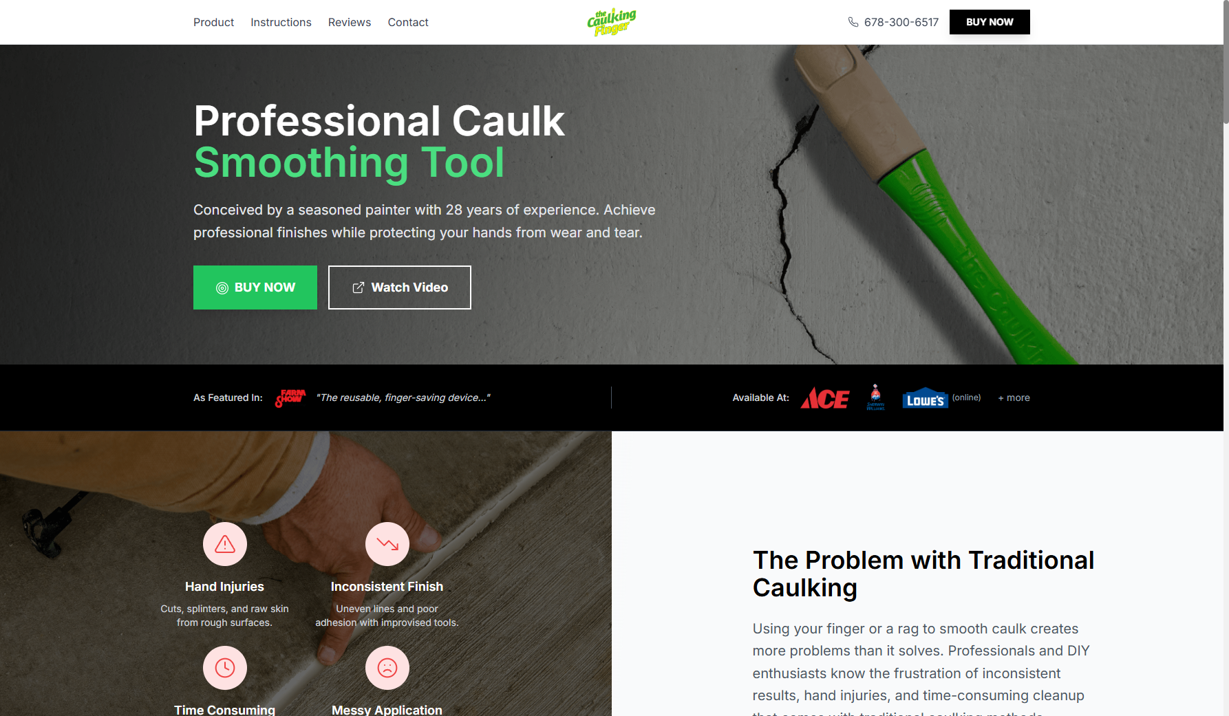 The Caulking Finger Website